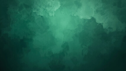 Abstract Dark teal grunge background with rough concrete texture, scratches, and faded paint. Softly lit center and dark edges with a moody, industrial, vintage, cinematic look in deep emerald tones