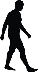 Walking person silhouette, human motion illustration, pedestrian symbol design, lifestyle activity artwork, fitness and movement graphic, everyday life icon