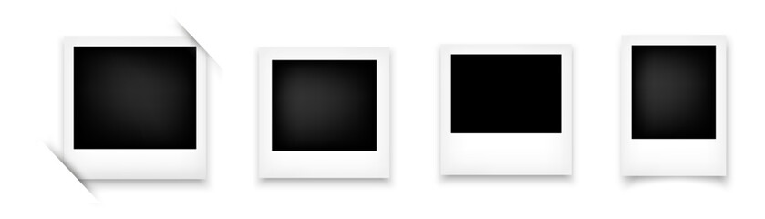 Photo frame mockup. Vector