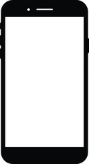 Smartphone silhouette illustration, mobile device icon, digital communication design, modern technology artwork, cell phone graphic, connectivity and lifestyle symbol