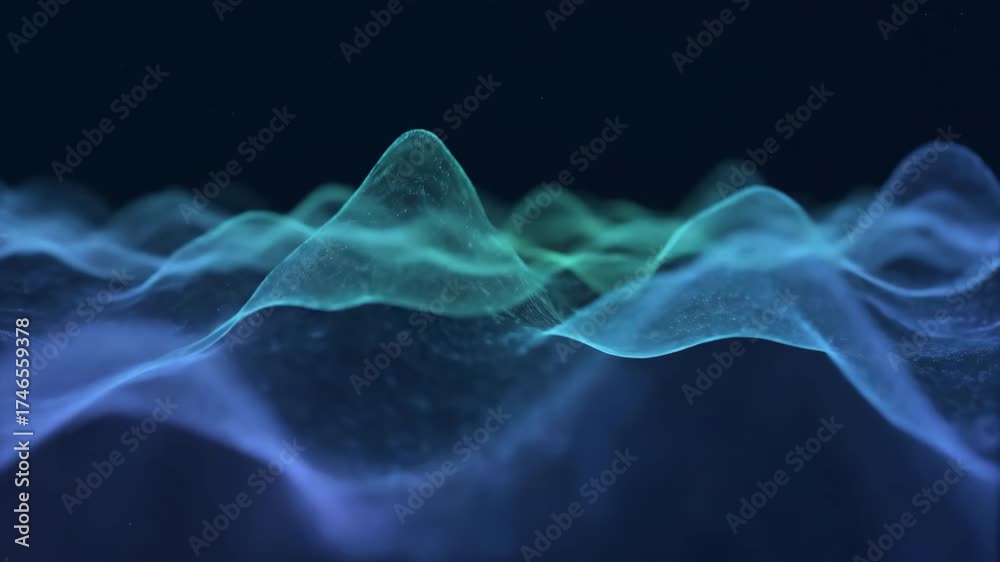 Canvas Prints seamlessly looping video of ethereal glowing abstract forms gently morphing and shifting like misty 