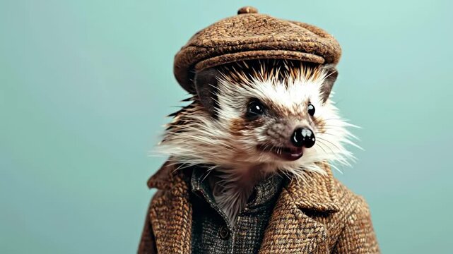 Hedgehogs Dapper Style - A Portrait of a Stylish Animal.