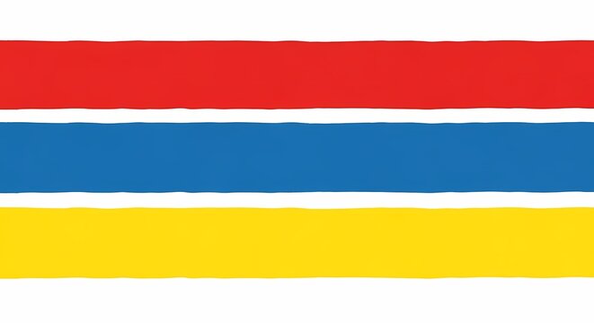 Netherlands Antilles Flag Banner on White Background, Caribbean Country Colors