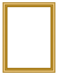 Golden vertical frame icon, elegant decorative border for poster or certificate template, luxury vector art layout design