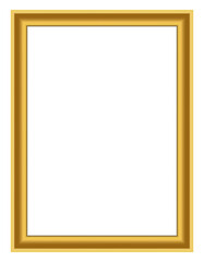 Obraz premium Golden decorative rectangular frame icon, luxury photo border, ornate vector frame design for gallery or artwork