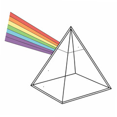 Illustration of light dispersion through a prism