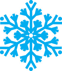 Frosty Blue Minimal Snowflake Winter Accent Graphic