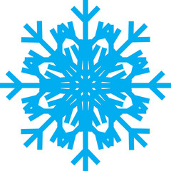 Bright Arctic Blue Geometric Holiday Snowflake Icon