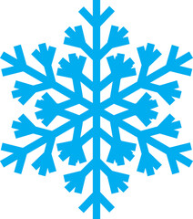 Bright Arctic Blue Geometric Holiday Snowflake Icon