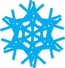 Frosted Blue Christmas Snowflake Graphic For