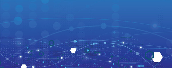Abstract  technology wireframe circuit lines with data concept background