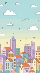 Flat cartoon unique wallpaper background 13