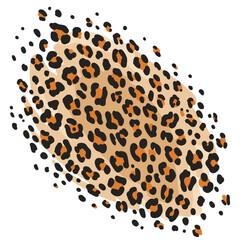 Seamless leopard print. Vector animal skin texture background.	