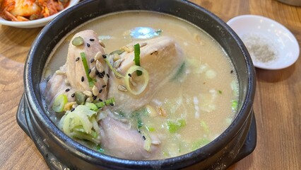 Close up of samgyetang