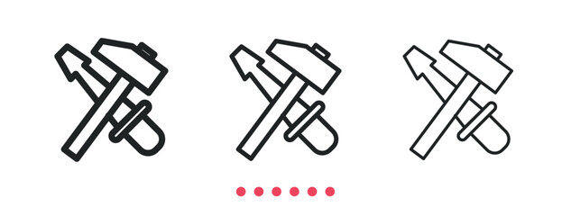 Tools icon. Thin line icon vector
