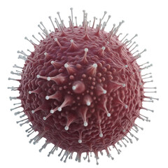 virus, bacteria, microbe close-up on a transparent background