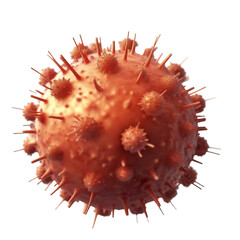 virus, bacteria, microbe close-up on a transparent background