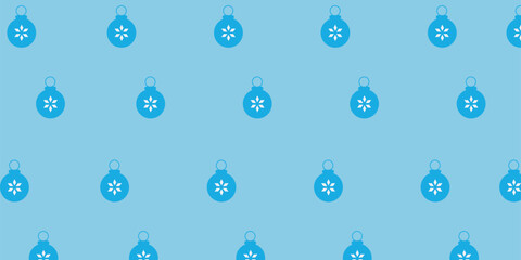 Blue monochrome background with Christmas balls