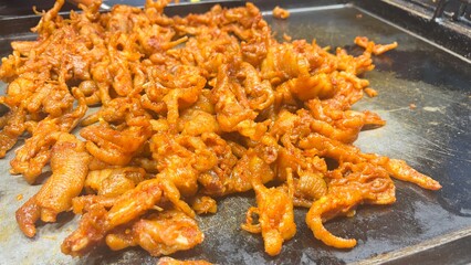 Grilled chicken feet 