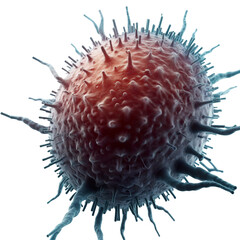 virus, bacteria, microbe close-up on a transparent background