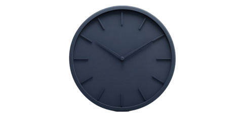 Watch face clock timekeeping with hands and dial display on transparent background