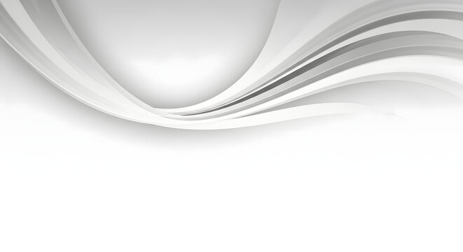 Elegant white wave background isolated on white background for modern design, offering a clean and sophisticated aesthetic for various applications