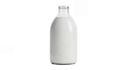 White bottle on transparent background