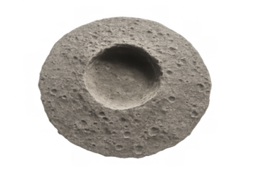 Moon crater surface demonstrating impact on celestial body