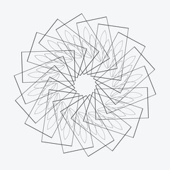 Abstract winter vector background with snowflakes stars and Christmas ornaments