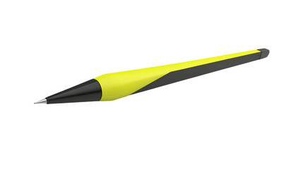 Yellow highlighter pen isolated on transparent background