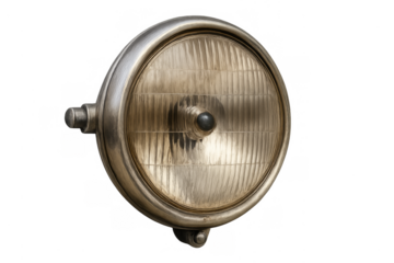 Vintage automobile headlight displaying antique design and classic style