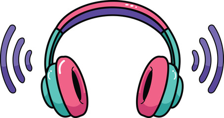headphone,music,listen modern flat vector illustration for audio entertainment design vector graphic for music app