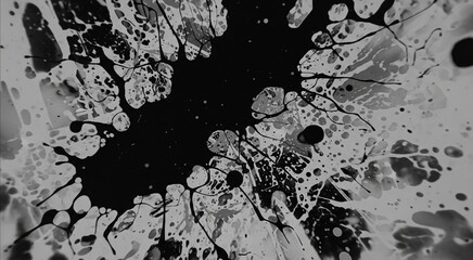 Abstract floral grunge texture vector illustration with a vintage black paint frame design