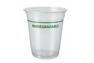 Biodegradable transparent plastic cup for drinkware