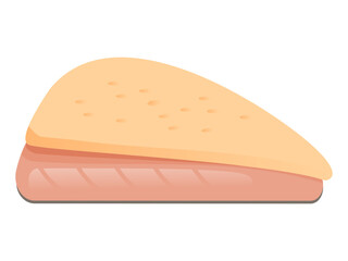 Chicken breast fillet vector in light tone, minimal food illustration for healthy diet and cooking concept.