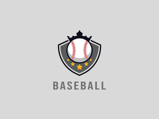 Baseball logo design vector template 