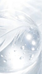 Soft white feather droplets abstract background