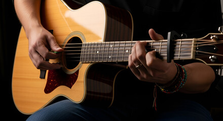 Obraz premium tocando la guitarra