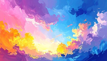 Vibrant, painterly cloudscape