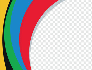 Abstract colored element on transparent layer. Vector