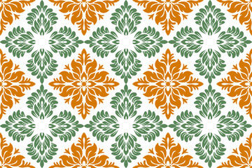 Damask seamless pattern wallpaper seamless texture vector decoration design ornament illustration floral art paper fabric ornament retro style backdrop textile
