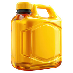 Bright Yellow Plastic Container for Liquid Storage with Handle and Easy Pour Spout