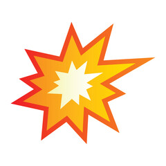 Fototapeta premium Explosion star. Comic burst, bursting star, starburst speech bubbles sticker and poster, burst speech balloon. Comic book, boom or explosion. Communication concept. Fire, bang, effect. Vector EPS 10.