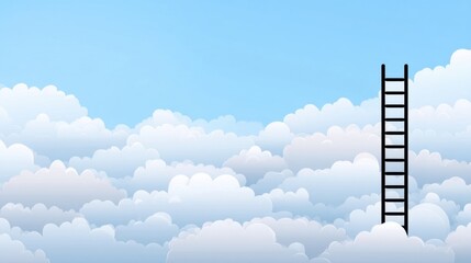 A vast expanse of white clouds stretches beneath a clear blue sky, with varying densities creating beautiful layers.