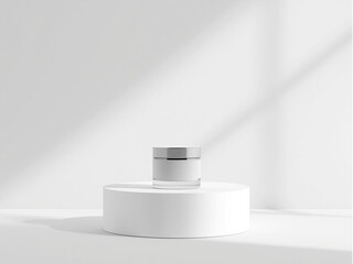 Ecommerce Product Podium Mockup — White Pedestal Hero Shot