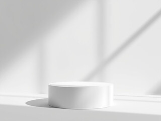 Ecommerce Product Podium Mockup — White Pedestal Hero Shot