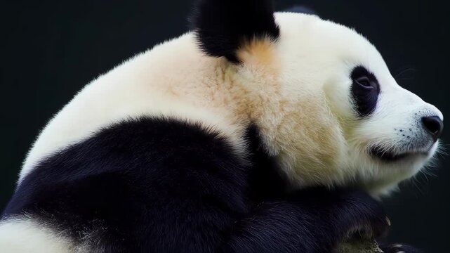 Close-up of a panda's fur