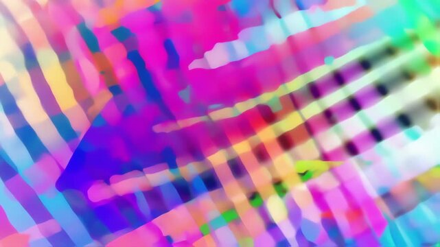 Abstract colorful pattern of blended, diagonal stripes