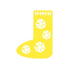 Christmas Stocking Silhouette クリスマスの靴下シルエットイラスト