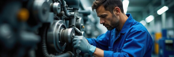 Technician Performing Meticulous Machinery Inspection for Preventative Maintenance, Ensuring Optimal Performance and Longevity